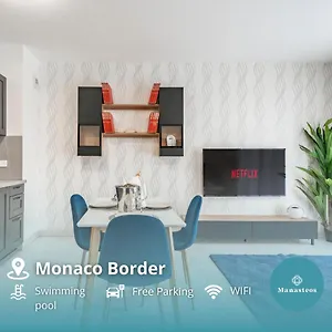 Frontiere Monaco, Terrasse Vue Mer, Tour Odeon - Ap Appartement Beausoleil